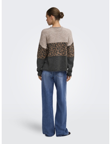 Pull Léopard Humus ONLJADE ONLY - 2 | TOPOS